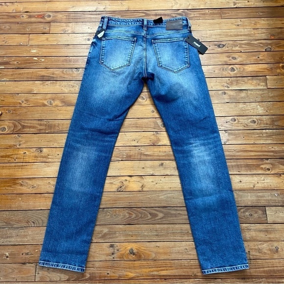 Mavi Jake mens blue jeans 32/34 slim leg distressed ripped denim - Picture 2 of 12